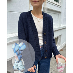 Eva Cardigan Strikkekit med hndfarvet garn 