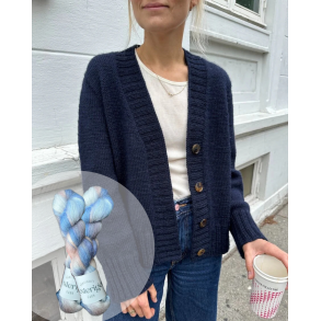Eva Cardigan Strikkekit med hndfarvet garn 