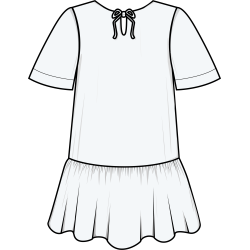 Ruffle Dress x Big T Sleeves - Puff and Pencil