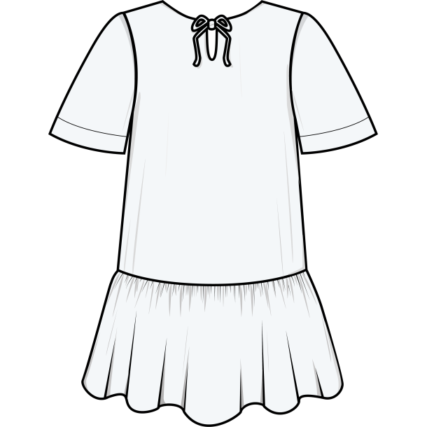 Ruffle Dress x Big T Sleeves - Puff and Pencil