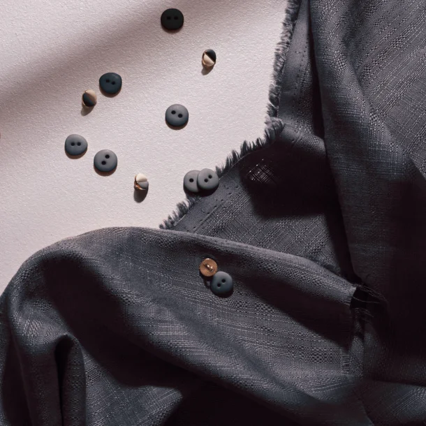 Flake Bomuld/viskose charcoal pr 0,25 m. - Atelier Brunette