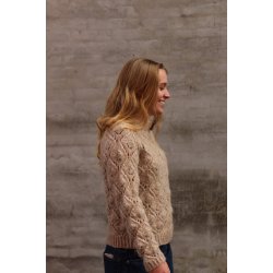 Hortensia Sweater - Strikkekit i Snefnug fra CaMaRose