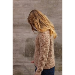 Hortensia Sweater - Strikkekit i Snefnug fra CaMaRose