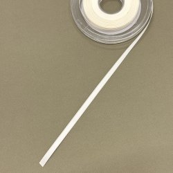 Satinbnd i hvid 6 mm - pr. meter