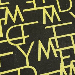 Vinter jersey med bogstaver - Lime pr.0,25 m.