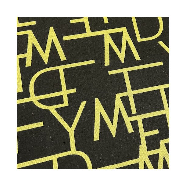 Vinter jersey med bogstaver - Lime pr.0,25 m.