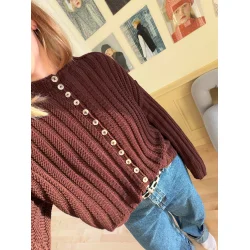 Axis Cardigan (ensfarvet) - Strikkekit fra Spektakelstrik 