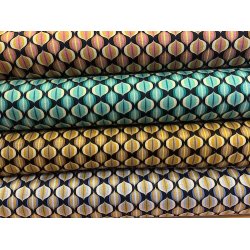 Vinter jersey med retro bobler - Kobber pr.0,25 m.