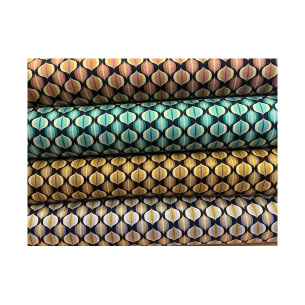 Vinter jersey med retro bobler - Kobber pr.0,25 m.