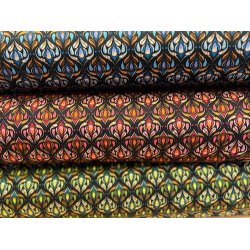 Vinter jersey med retro mnster - Grn pr.0,25 m.