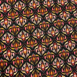 Vinter jersey med retro mnster - pink pr.0,25 m.