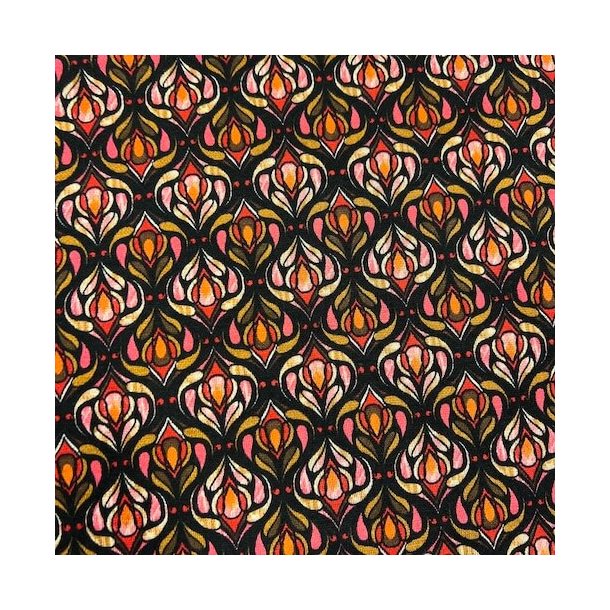 Vinter jersey med retro mnster - pink pr.0,25 m.