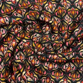 Vinter jersey med retro mnster - pink pr.0,25 m.