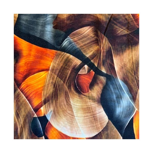 Stof med grafisk mnster i jordfarver pr 0,25 m