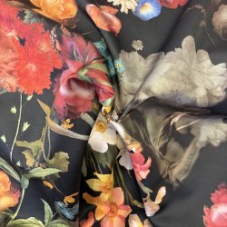 Italiensk modestof med blomster og engle pr.0,25 m.