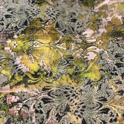 Viskose med mnster - grn pr 0,25 m.