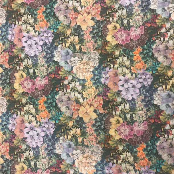 Liberty bomuld blomster dekorationer pr 0,25 m