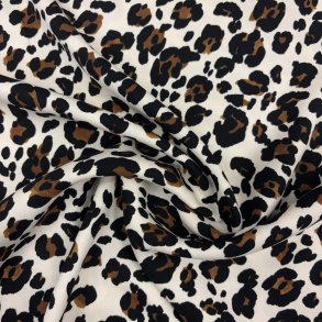 Viskose stof i Leopard sm print pr.0,25 m