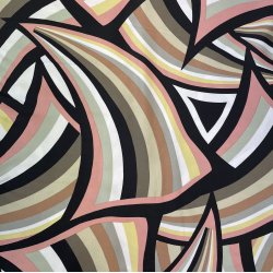 Viskose stof med grafisk mnster pr. 0,25m