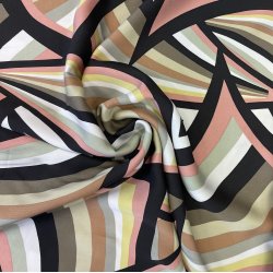 Viskose stof med grafisk mnster pr. 0,25m