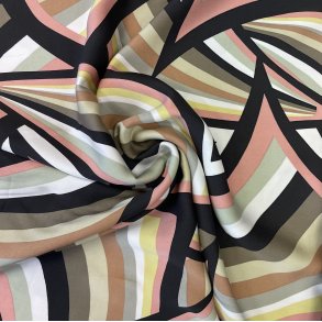 Viskose stof med grafisk mnster pr. 0,25m