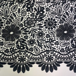 Italiensk Blonde stof i sort - pr 0,25m 