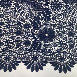 Italiensk Blonde stof i navy - pr 0,25m 