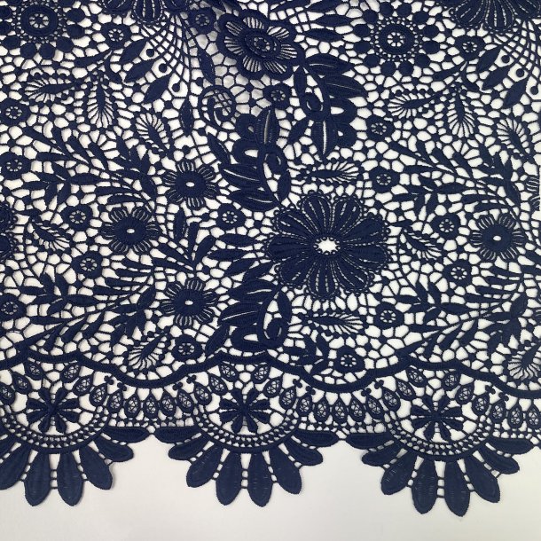 Italiensk Blonde stof i navy - pr 0,25m 