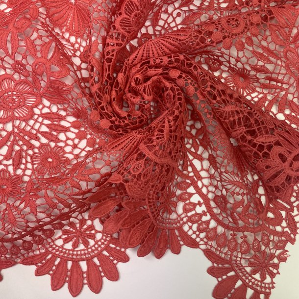 Italiensk Blonde stof i rd - pr 0,25m 