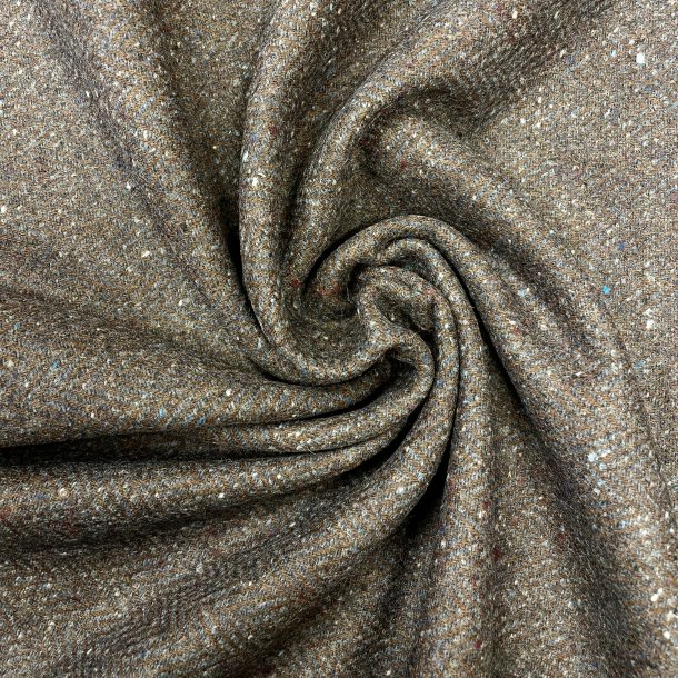 Italiensk sildebensvvet uld i gr/bl med tweed pr. 0,25m