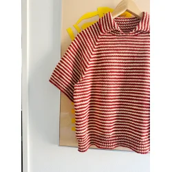 Stripe Overload Polo Tee - Strikkekit fra Spektakelstrik