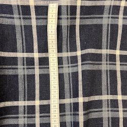 Ternet stof i hr/viskose Marine pr. 0,25 m