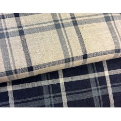 Ternet stof i hr/viskose Marine pr. 0,25 m