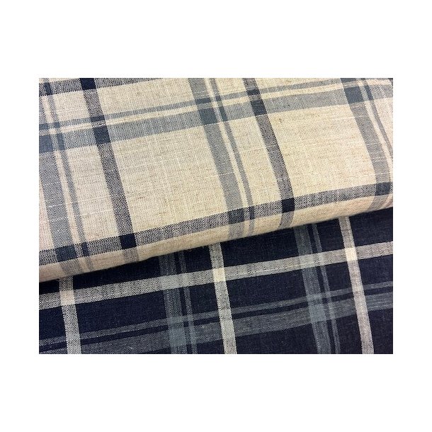 Ternet stof i hr/viskose Marine pr. 0,25 m