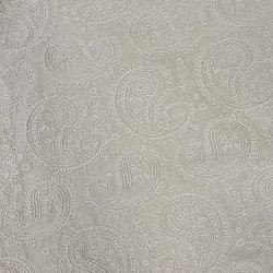 Bomuldsstof med broderi Beige pr. 0,25 m