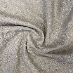 Bomuldsstof med broderi Beige pr. 0,25 m