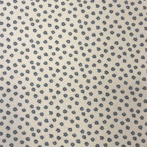 Bomuldsstof med sm vintage blomster denim pr. 0,25 m.