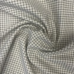 Bomuldsstof med vintage tern sort pr. 0,25 m.