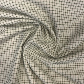 Bomuldsstof med vintage tern grn pr. 0,25 m. - REST: forudbestliing