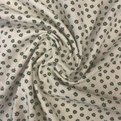 Bomuldsstof med sm vintage blomster grn pr. 0,25 m.