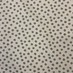 Bomuldsstof med sm vintage blomster grn pr. 0,25 m.