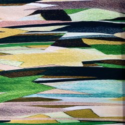 Viskosestof med grafisk mnster i farver - pr. 0,25 m