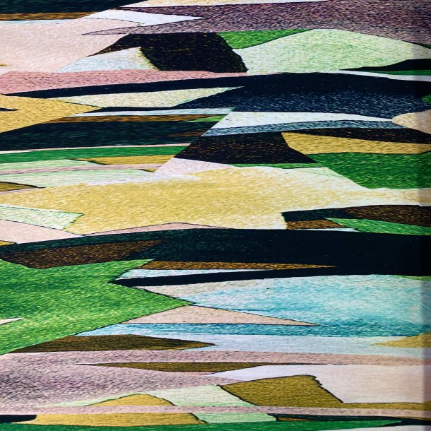 Viskosestof med grafisk mnster i farver - pr. 0,25 m