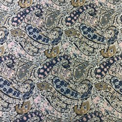 Liberty bomuld i hvid med mnster i bl, gul, grn og lyserd - pr. 0,25 meter