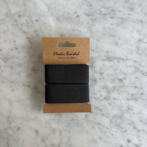 Elastik i sort - 30 mm.