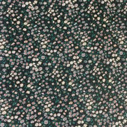 Liberty bomuld med blomster p grn baggrund pr. 0,25 m