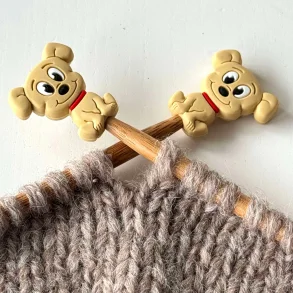 Maskestopper - Glad hund beige