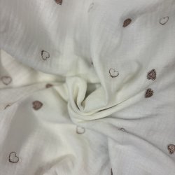 Double gauze med hjerter pr 0,24 m