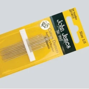 John James stoppenle, korte-Cotton Darners, str. 1/5 eller 3/9 - pr. pakke