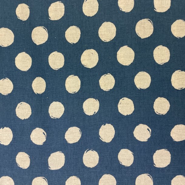 Kokka lrred i hr i bl med prikker - pr. 0,25m